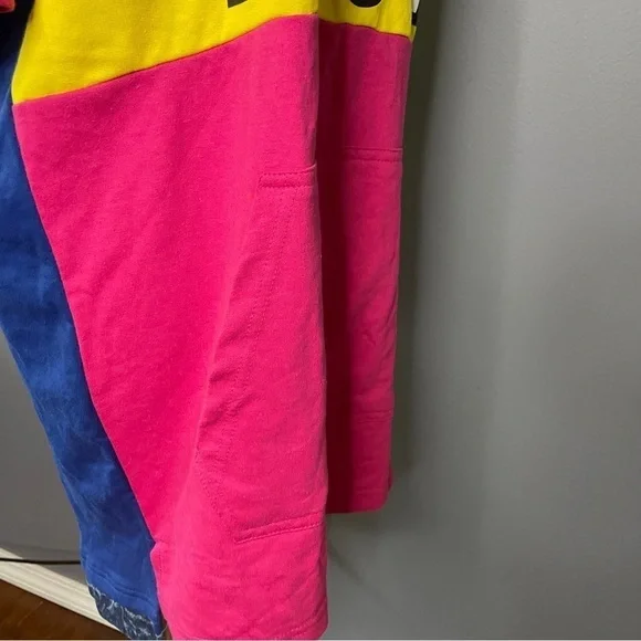 Encrypted “ICON” color block short sleeve hoodie front pocket shirt size XL - Picture 5 of 6